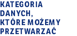 Kategoria danych, które możemy przetwarzać